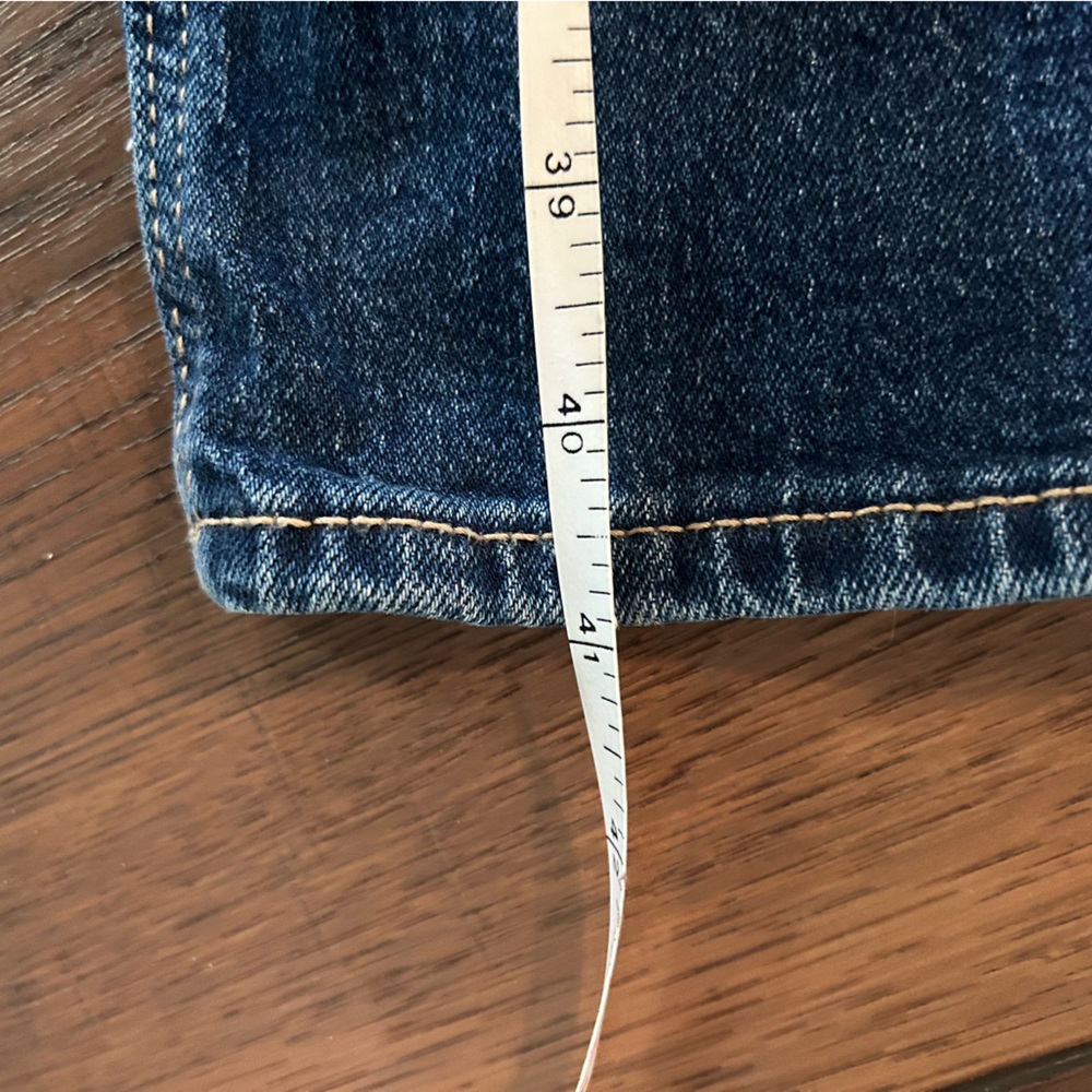 Old Navy Dark Blue Straight Jeans, Vintage Slim Smooth Pockets Size 8 Tall - Picture 7 of 7